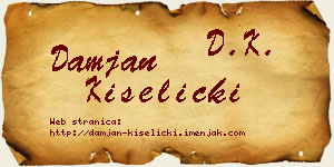 Damjan Kiselički vizit kartica